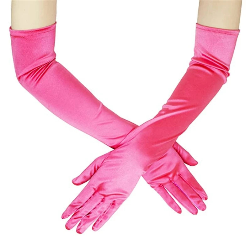 Satin Long Gloves For Women Wedding Gloves Performance Gloves Dance Gloves Satin Gloves Banquet Gloves Prom Gloves