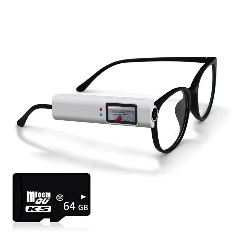 Lenovo 4K Glasses Camera WiFi Smart Video Recording HD Headset Wearable Cam for Travel Vlogging Hands Free Sunglasses Recorder
