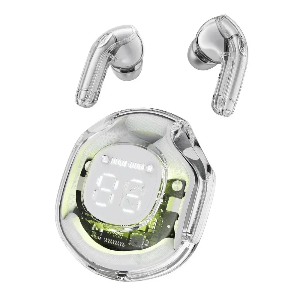 T8 PRO TWS Bluetooth-Ohrhörer, transparent mit LED-Digitalanzeige, kabelloser In-Ear-Kopfhörer für Xiaomi, Huawei, iPhone