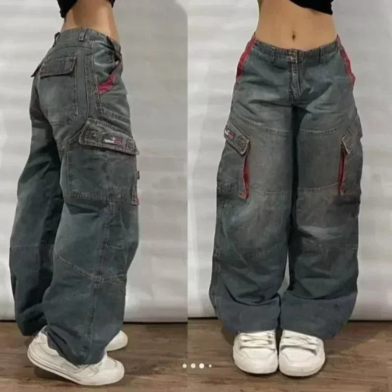 American Fashion Trend Joker Best Sell Special Spot Jeans Women Street Y2K New Punk Oversized Wide-leg Pants Unisex Casual Jeans