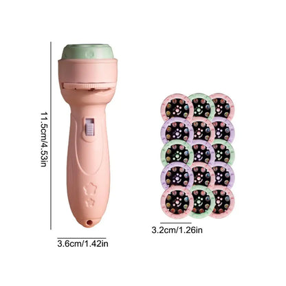 120 Patterns Flashlight Projector Toy for Kids Projector Torch Educational Cartoon Projector Lamp Bedtime Sleeping Story Book