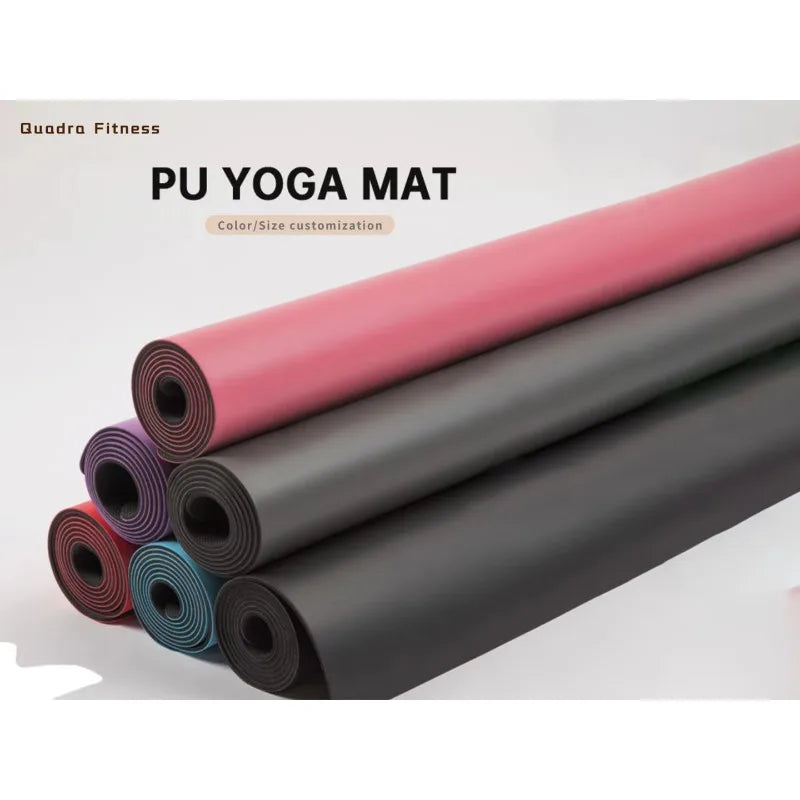 YTYIN Non Slip Oval Arched 5mm Yoga Mat Nature Rubber PU Yoga Mat For Workout Yoga Pilates Marble Mat For Travel