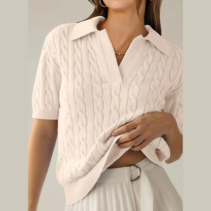 Vest Sweater Womens Short Sleeve Sweaters Tops V Neck Knit Casual Soft Pullover Shirts 2024 Summer Maternity Sweater Vest