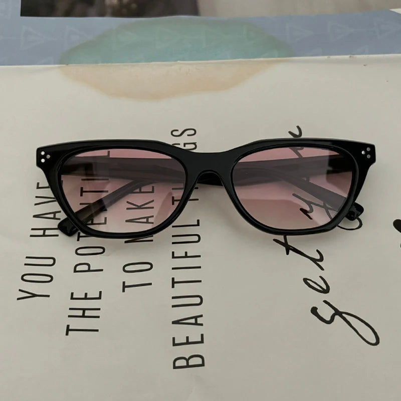 GAMBLE MONSHER Driving Sunglasses Women's UV Protection Large Small Faces Sunscreen Fashionable round Frame Glasses