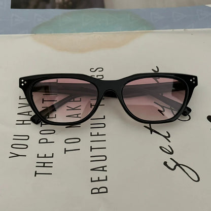 GAMBLE MONSHER Driving Sunglasses Women's UV Protection Large Small Faces Sunscreen Fashionable round Frame Glasses