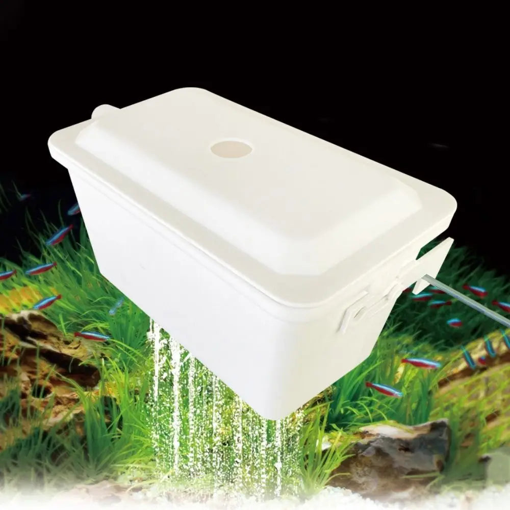Wall Mounted Hanging Filter Box Removable Plastic Submersible Waterfall Adjuster White Water Circulation Fish Tank Drip Box