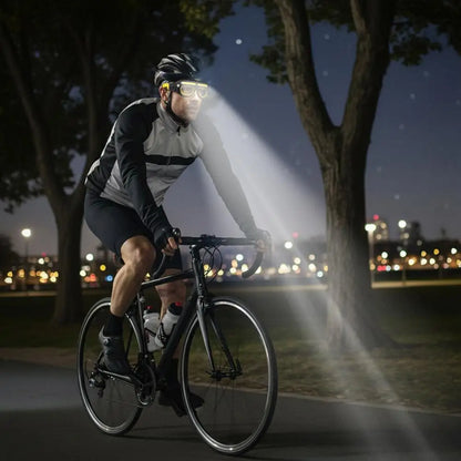 Headlamp With 2 Lens,Rechargeable LED Safety Glasses Headlights ,Detachable Sunglasses,Headlamp For Working,Riding,Night Fishing