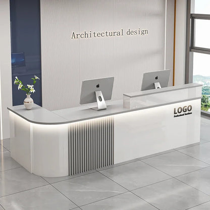 Professional Office Bar Counter Simple Luxury Beauty Design Reception Desk Modern Salon Bancone Bar Lusso Commercial Furniture