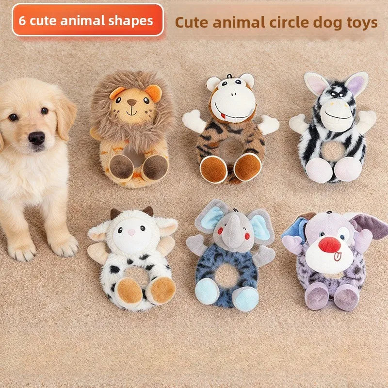Squeaky Dog Toy for Small Medium Dogs, Self-Entertainment Chew Plush Toy, Boredom Relief Teeth Cleaning Pet Supplies