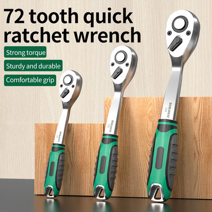 72 Tooth Ratcheting Wrench Set 1/4 3/8 1/2 Inch Auto Quick Repair Wrench Labour-Saving Ratchet Wrench Set Hand Tools