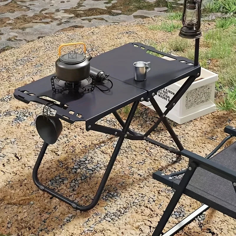 PORTABLE FOLDING TABLE - no assembly required, lightweight and sturdy,  Folds up and stows away without taking up space