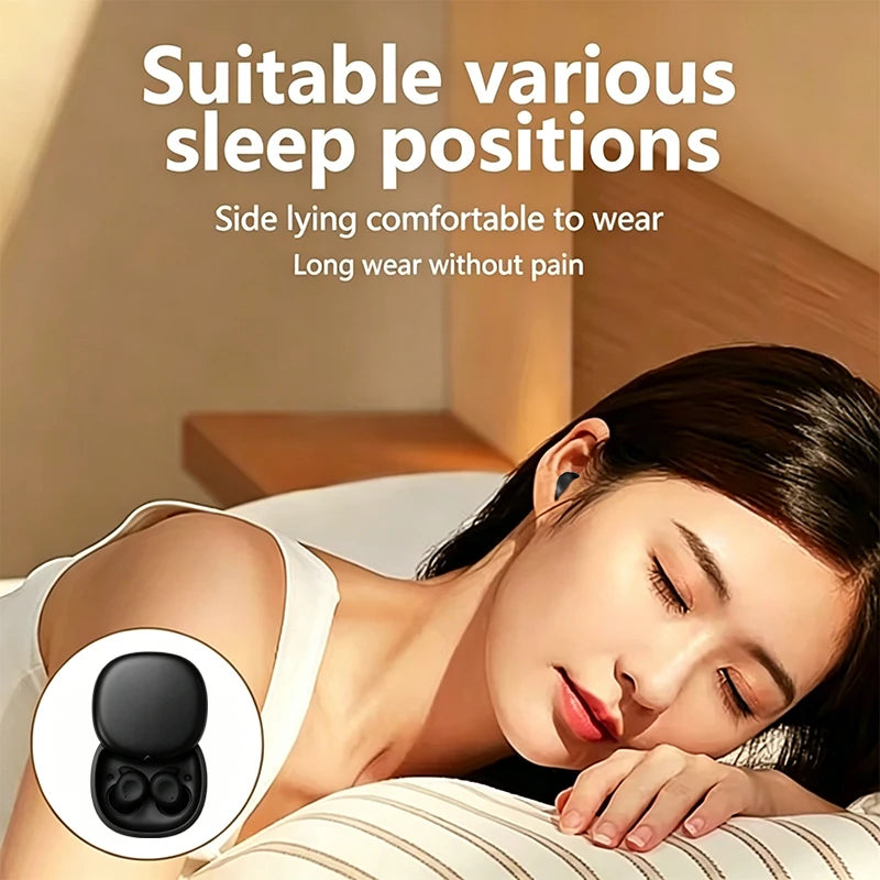 101-Wireless headphones with noise cancellation, in-ear type, equipped with a charging case, high-fidelity stereo sound.