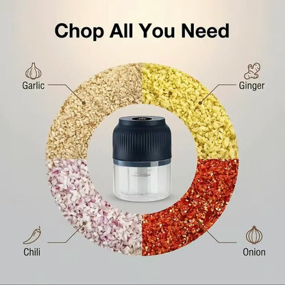 Mini Electric Garlic Masher Crusher Wireless USB Rechargeable Vegetable Chopper Garlic Crusher Food Chopper Kitchen Gadgets New