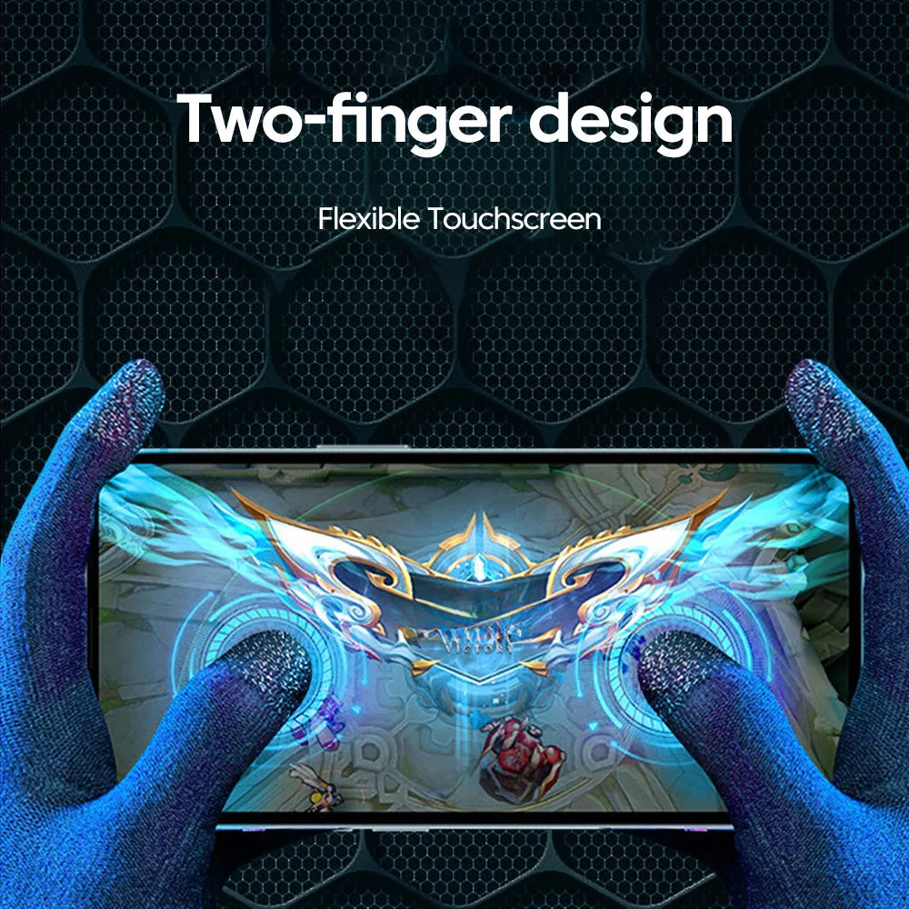 2/5 Fingers Gaming Gloves Breathable For Gamer Non-scratch Mobile Gaming Touch Gloves Gaming Accessories Comfortable Sweat Proof