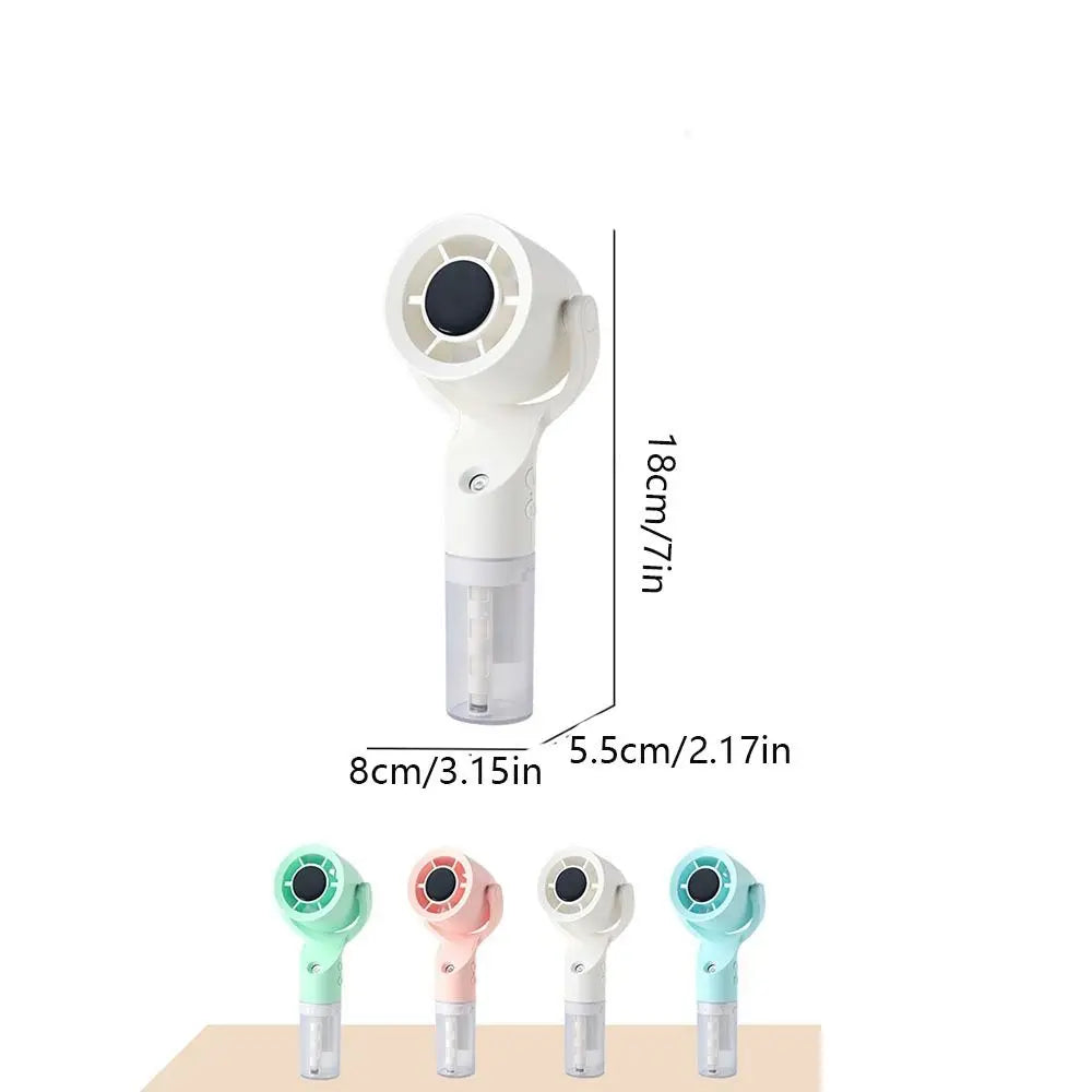 Portable Water Mist Fan Mini Handheld Fan USB Charging 4 Speeds Hanging Neck Spray Fans Portable Personal Hand Held Small Fan