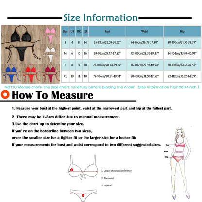 Tie Sexy Thong Bikini Set Side Swimsuit Bandage Style Swimwear Split Strap Adjustable Solid Color Female Summer Beach Bikini Set