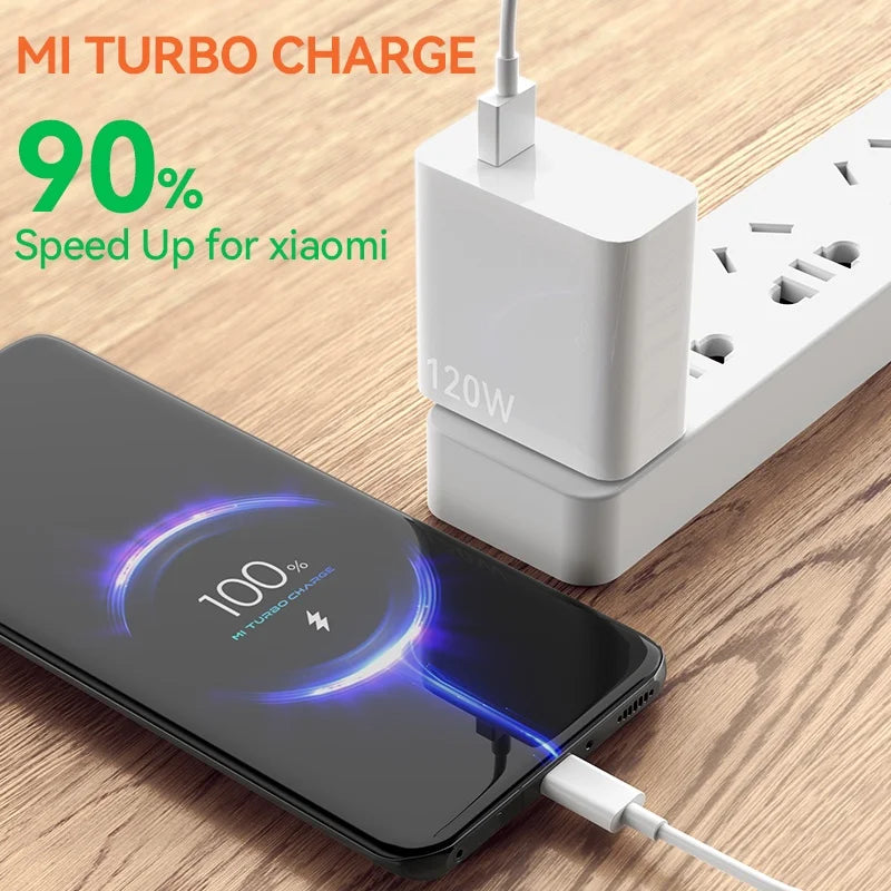 Original Xiaomi 6A USB Type C Cable Charger 120W Turbo Type Fast Charging For Mi 13 12 11 10 Pro Ultra Poco X3 Redmi Note K50 40