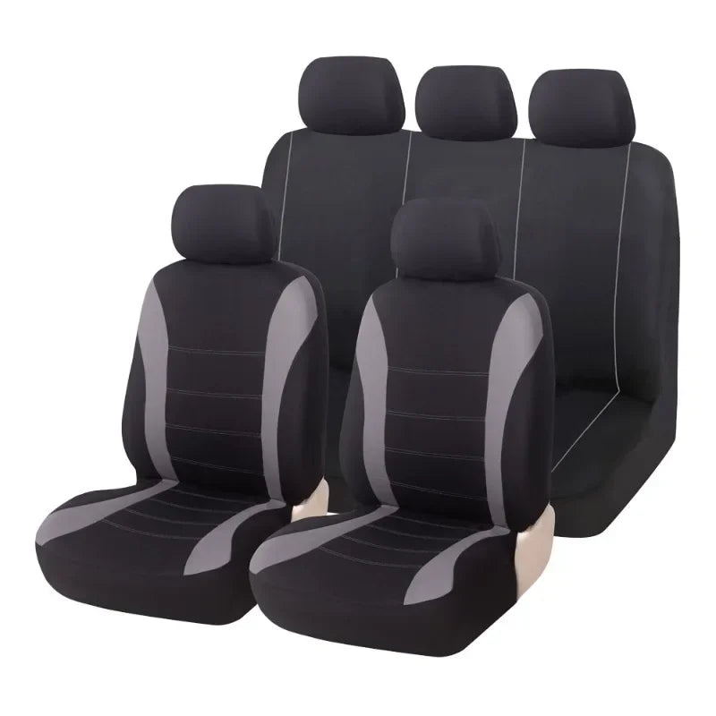 5-seat Full-coverage Car Seat Covers, Breathable Fabric, Wear-resistant, Fits Most Car Models, All-season Use Seat Accessories