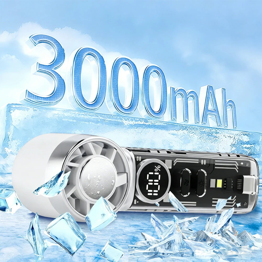 Portable Handheld Mini Fan, Personal Fan with LED Display, USB Rechargeable, Mini Fan with Lanyard for Makeup, Travel, Outdoor