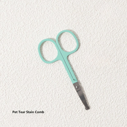 Pet Grooming Set - Pet Eye Brush, Pet Eye Scissors - Gentle Tear Stain Remover & Fur Deshedding Tool, Suitable for Dogs & Cats,