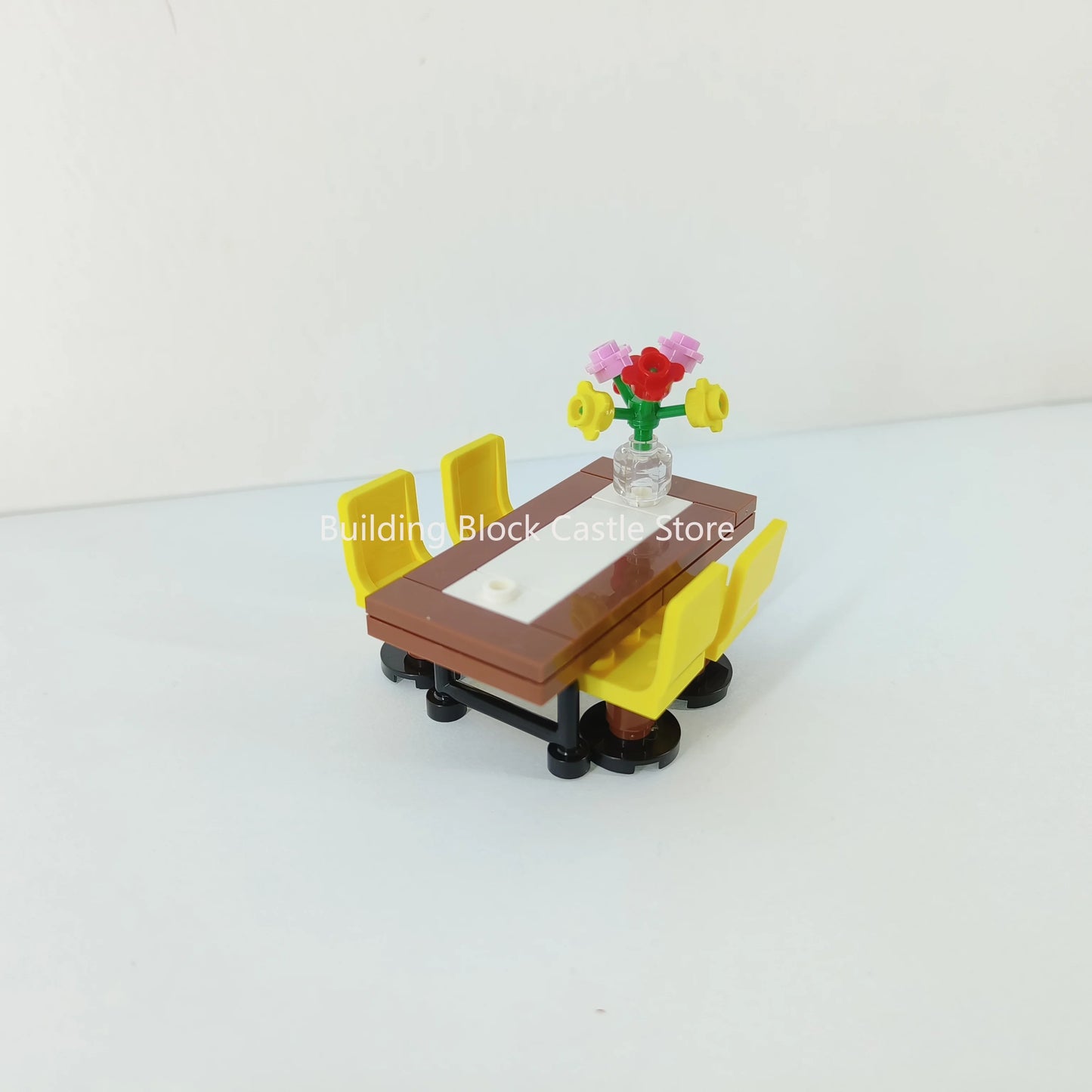 MOC Modern Home Sofa, TV Cabinet, Furniture, Refrigerator Small Particle Building Block Scene Construction Toy Model