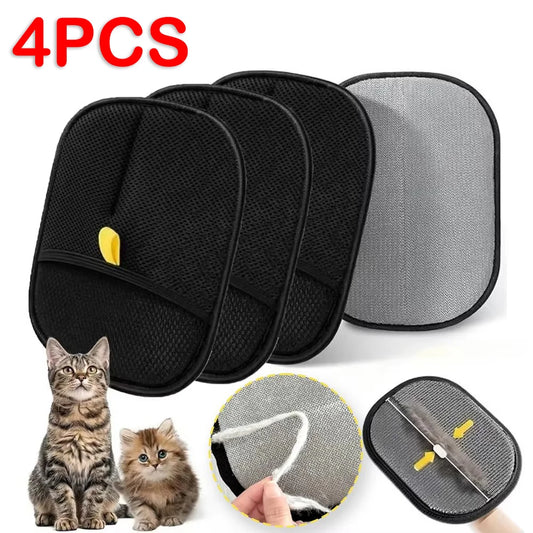 Pet Hair Removal Tool Reusable Static Removal Gloves, Double-Sided Grooming Gloves for Pets, Removes Pet Fur Hair for Carpets