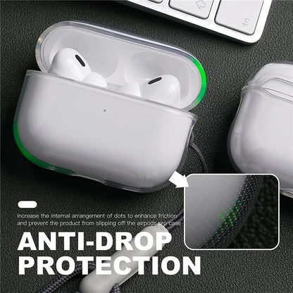 Transparente, weiche TPU-Kopfhörerhülle mit Trageschlaufe für AirPods Pro 2, 3 (2. Generation), AirPods 4, 3, 1 (3. Generation, 2024) – Zubehör
