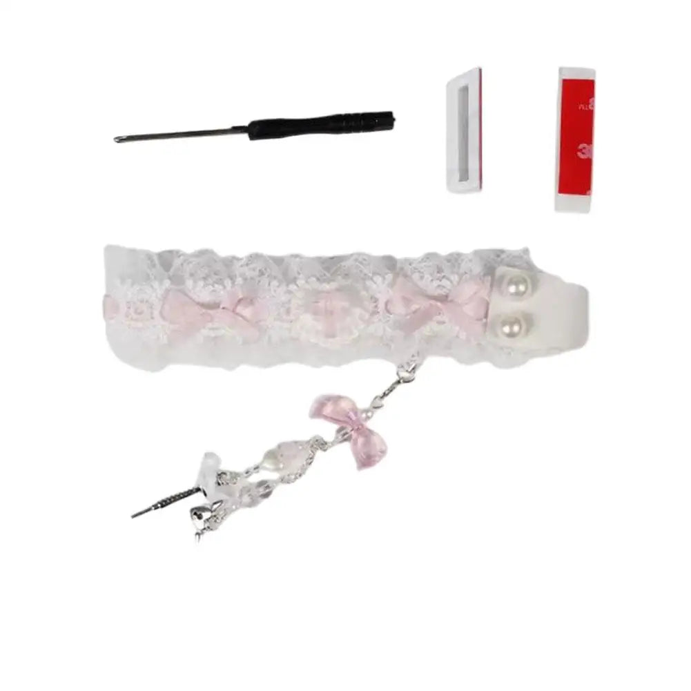 Lace Keyboard Ribbon with Snap-on Keyboard Hand-Decorated Keyboard Accessories for wootingATKDIY  Protect Keyboard Decoration