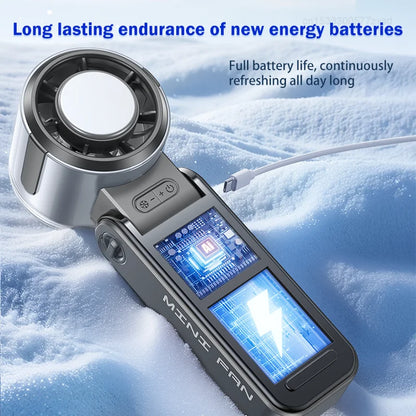 Foldable TEC Superconducting Cooling Fan Portable 29,000 RPM USB Rechargeable Mini Air Cooler for Travel Camping Outdoor