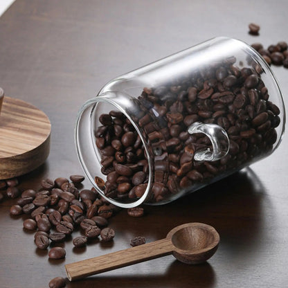 Glass Jars Glass Bottle Coffee Can Snack Storage Jar Glass Airtight Canister Sealed Food Container Ginger Cereal Dispenser