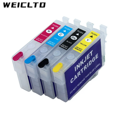 4PC 502XL 29XL 18XL 220 16XL 603XL 604XL 503XL 212XL Refill Ink Cartridge No Chip For Epson XP 2200 2205 3200 3205 Printers