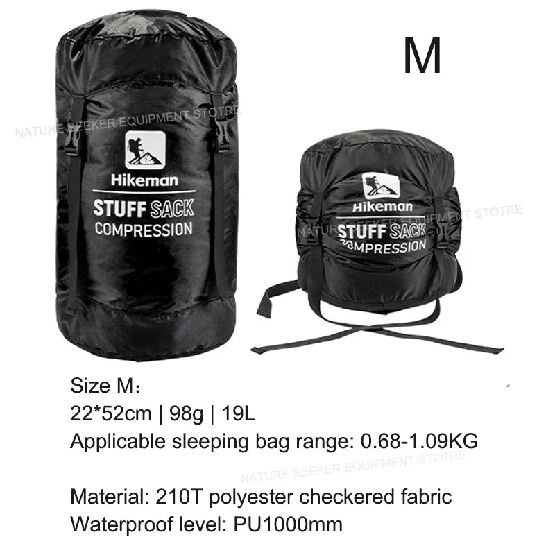 HIKEMAN Compression Stuff Sack for Sleeping Bag Outdoor Camping Backpacking Hiking Gear Storage Bags