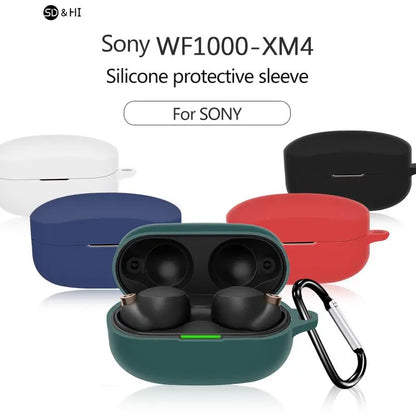 1X Silicone Protective Case For SONY WF-1000XM4 Earphone Cover Protector Charging Box Cover For SONY WF 1000 XM4 Silicone Shell