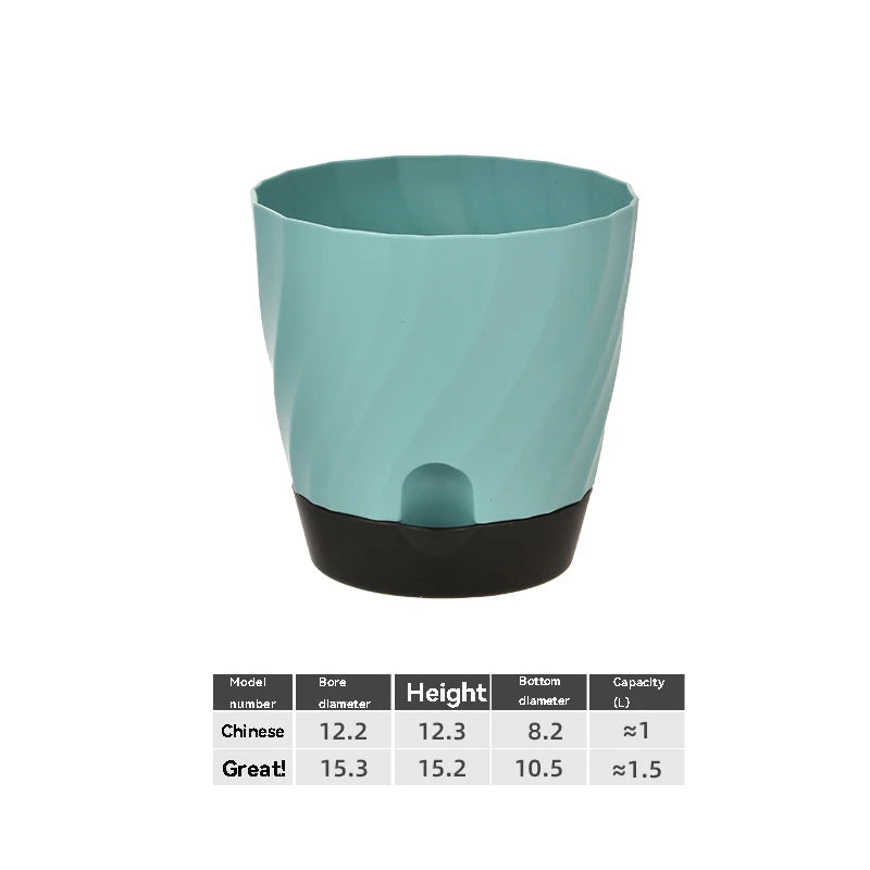 Plastic Flower Pots for Balcony, Simple and Breathable, High-end Planting, Home