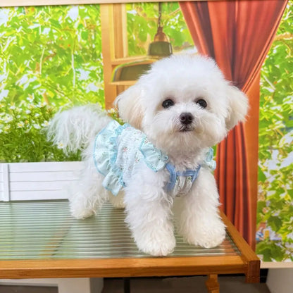 Pet Clothes Thin Dog Cool Dress Cute Breathable Dog Cooler Clothes Soft Skin-friendly Pet Dress for Small Medium Dogs