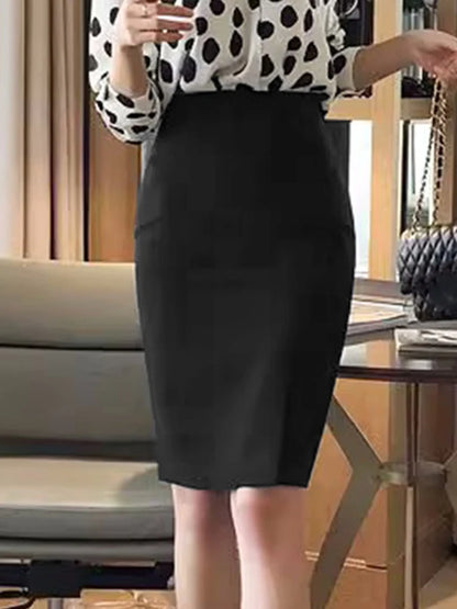 ZANZEA 2025 Summer High Waist Bodycon Skirt Vintage Faldas Women Fashion Knee Length Skirts Casual Split Hem Office Work Jupes