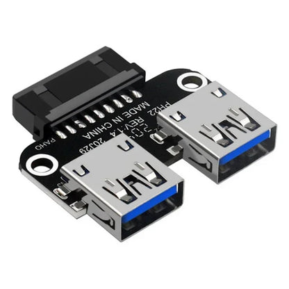 Motherboard USB 3.0 19/20Pin To Two Ports USB 3.0 A Socket Internal USB Converter Adapter for Desktop PC Mainboard Expansion