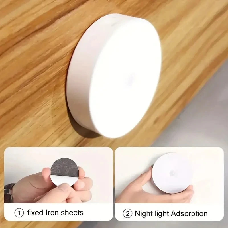 Veilleuse à détecteur de mouvement (1 pièce) - Lampe LED sans fil avec détecteur de mouvement pour chambre, escalier, placard et décoration de pièce -