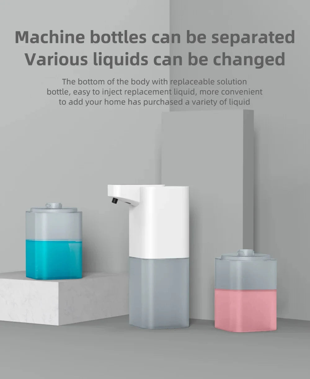 Automatic Soap Dispenser Infrared Sensor USB-Rechargeable Foam Hand Sanitizer for Kitchen & Bathroom