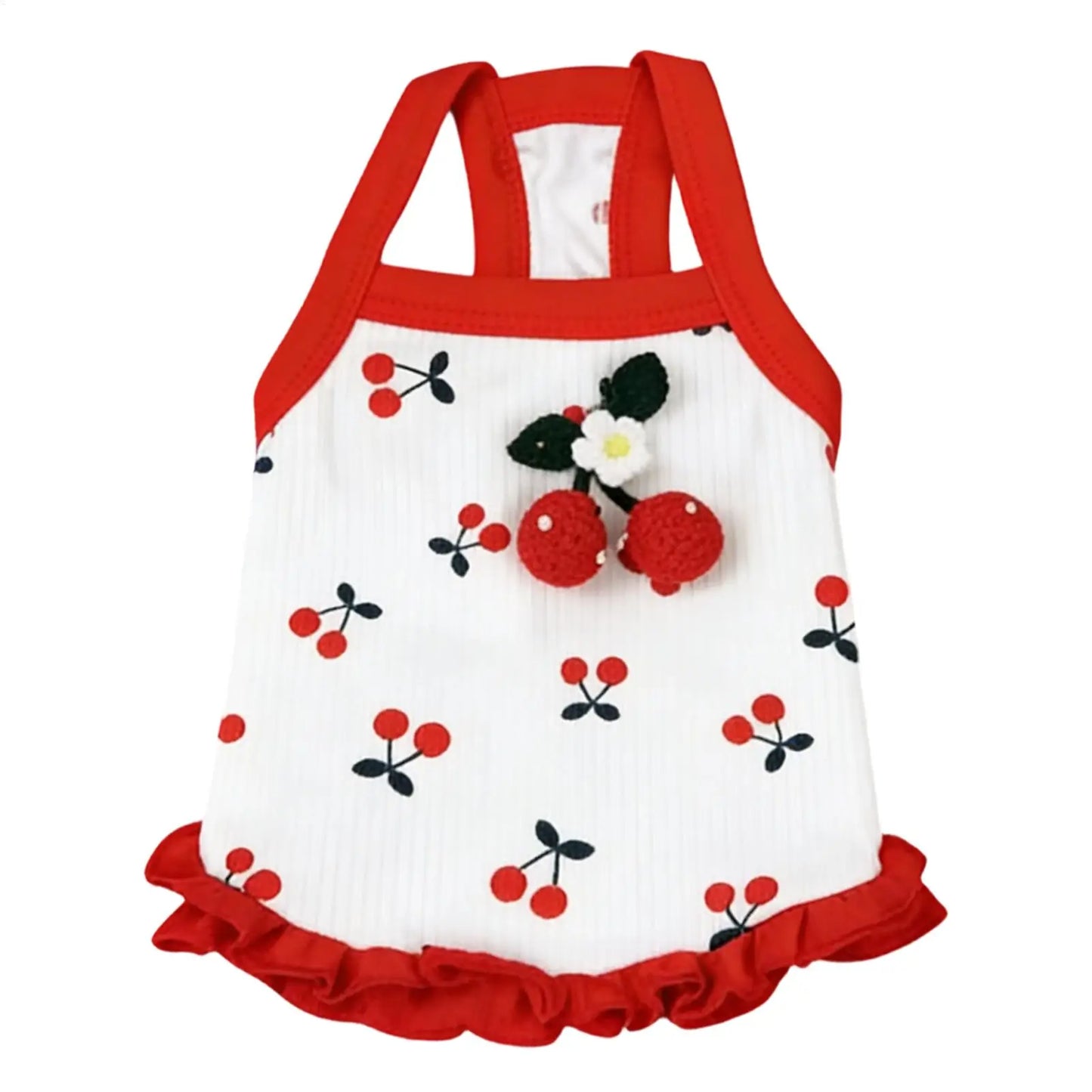 Dog Vest Cute Cherry Clothing for Small Dog Vest Summer Cat Dog Vest pet Clothes for Dog Breathable Soft Cat Clothes Pet Supplie