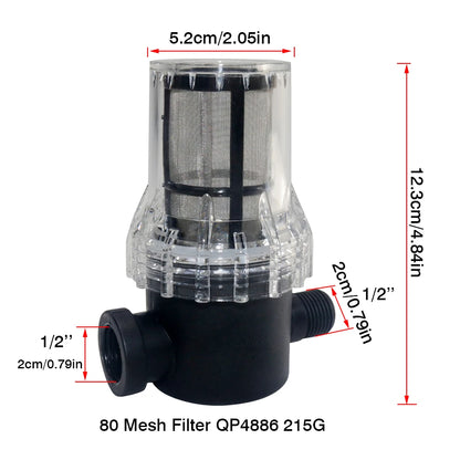 Fish Tank Filter 80 Mesh Stainless Steel Mesh Filter Farm Equipment Garden Irrigation Water Connection Filtration