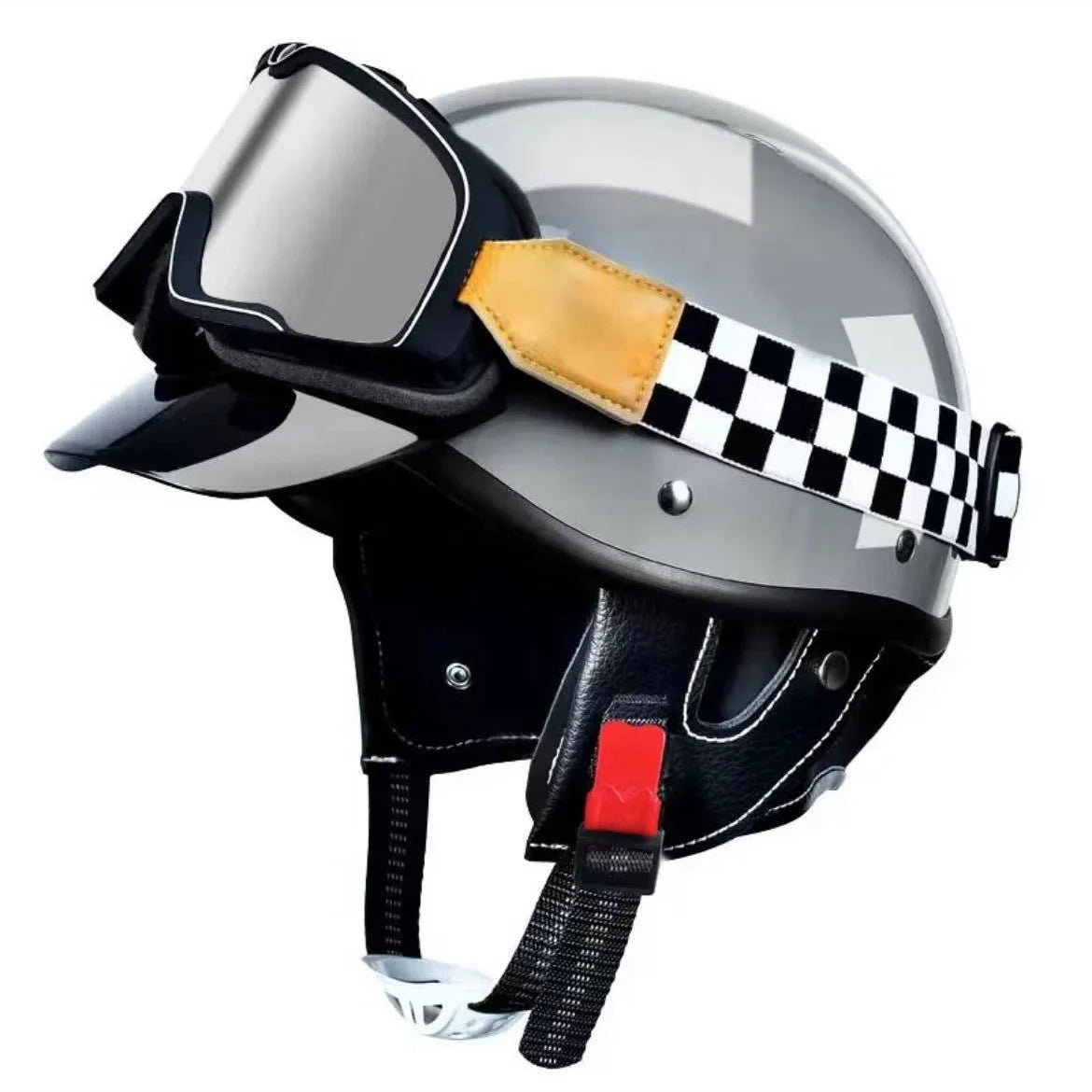 Motorcycle half helmet unisex retro personalized helmet for boys and girls motorcycle for all seasons riding and cruising