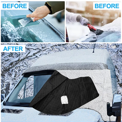1PC For Fiat Ducato Peugeot Boxer Citroen Relay Motorhome Thermal Windscreen Screen Cover Wrap Black Out Blinds