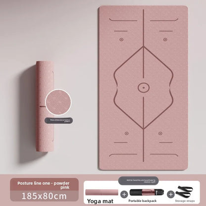 Yoga Mat Fitness Mat Household Non-slip Shock Absorption Silent Thickened Widened Sound Insulation Girls Jump Mat Floor Mat