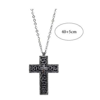 2025, Squid Necklace Set, Cross Shaped Necklace With Compartmen, Necklace With Cross Shaped Necklace Pendant Desig