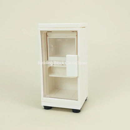 MOC Modern Home Sofa, TV Cabinet, Furniture, Refrigerator Small Particle Building Block Scene Construction Toy Model