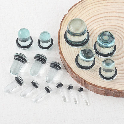2pcs Glass Ear Gauges Stretching Kit Short Taper Expander 1.6-16mm Stretching Ear Tunnels And Plugs Body Piercing Jewelry