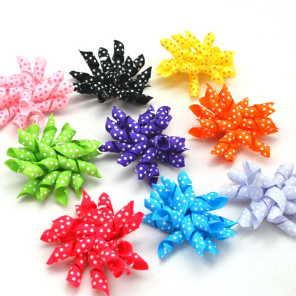 50/100pcs Volume Ribbon Style Dog Bows Pet Dog Hair Bows Small Dog Hair Grooming Products Large Dog Bows Flower Pet Supplies