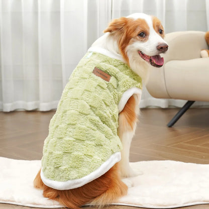 Pet dog clothes autumn and winter coat polar fleece warm sweater vest golden hair medium and large dog coat clothing supplies