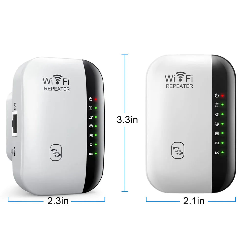 kebidumei 300Mbps WIFI Repeater Remote Wi-Fi Amplifier 802.11N WiFi Signal Booster Network Amplifier 4/7 Light Wireless Repeater